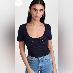 NWT Vince Women's Textured Scoop Neck Sweater Size Medium